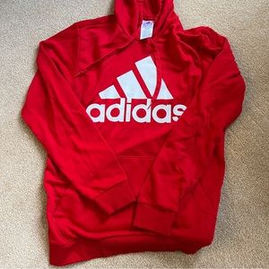 Adidas men’s small red hoodie, new, never worn, soft, lightweight